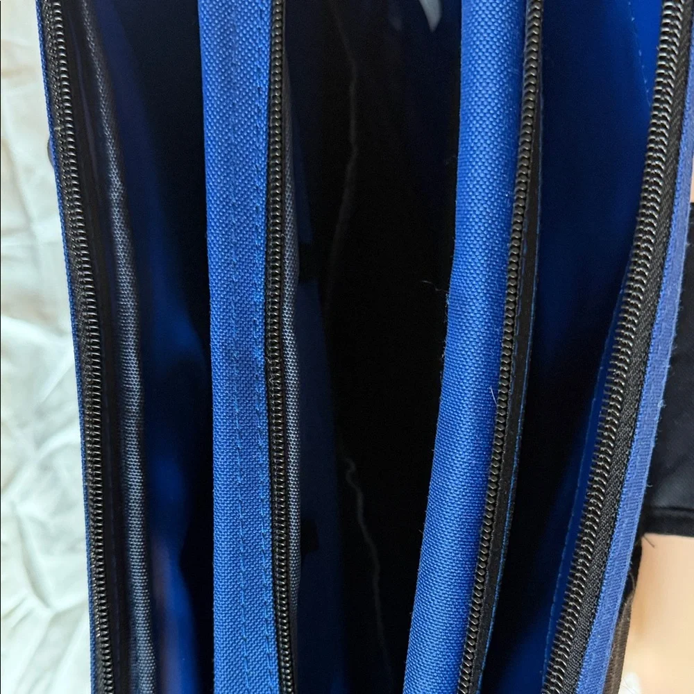 Blue Laptop Briefcase with Multiple Compartments - Unbranded